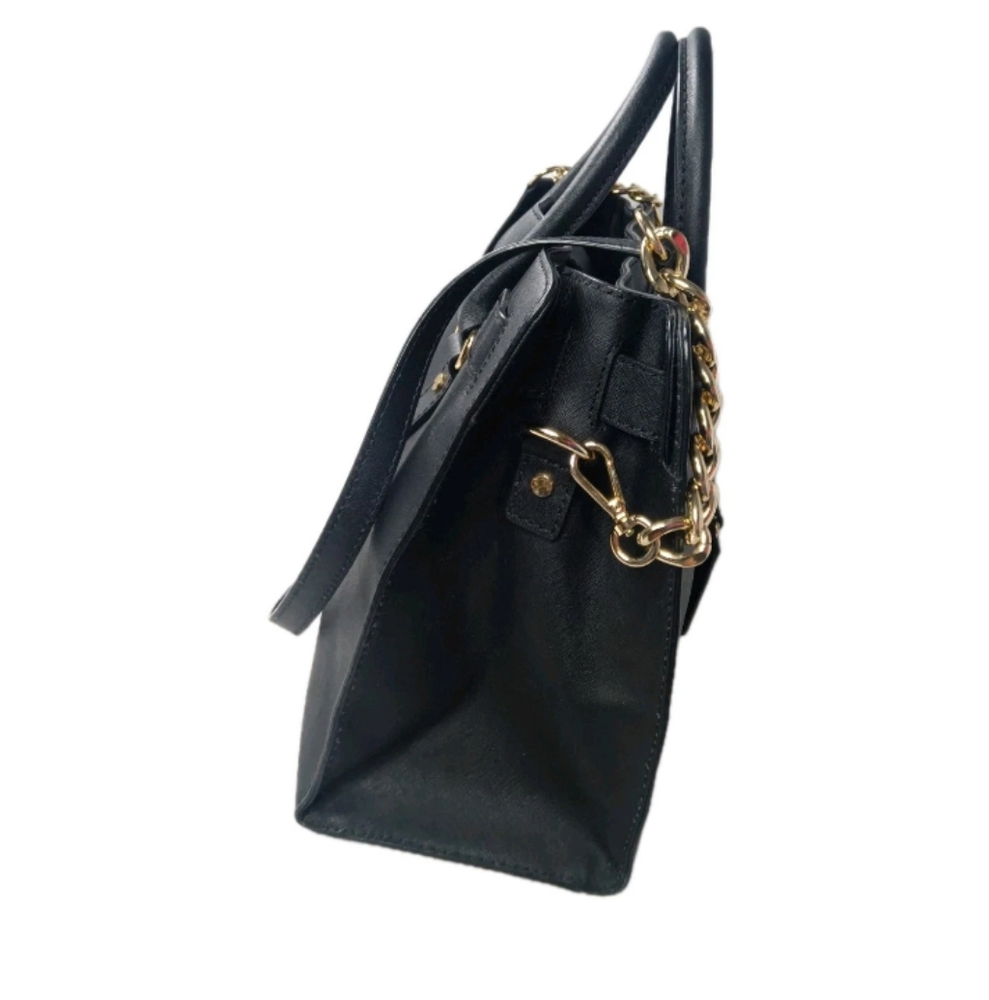 Michael Kors black Saffiano Leather Hamilton East West Studio Handbag Tote - Picture 6 of 12